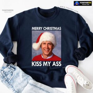 Alternative view of Merry Christmas Kiss My Ass National Lampoon’s Christmas Vacation Clark Griswold Sweatshirt