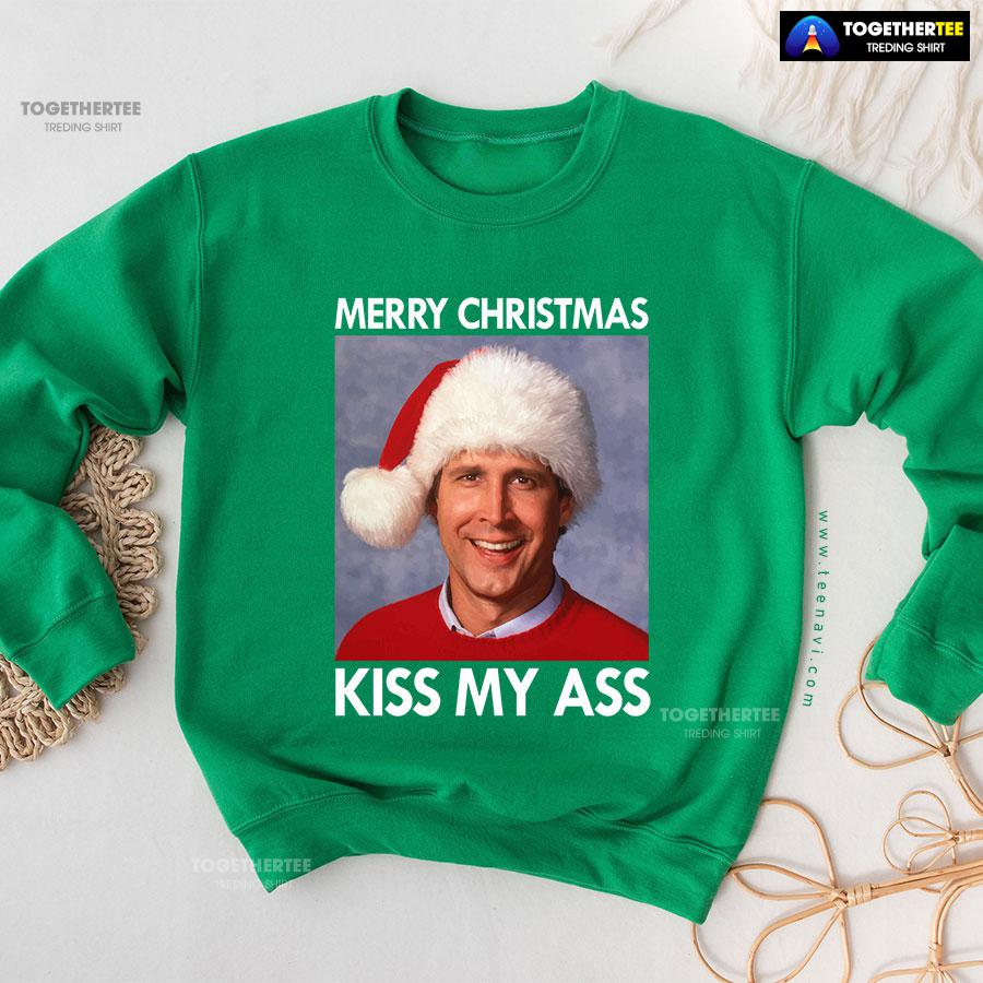 Merry Christmas Kiss My Ass National Lampoon’s Christmas Vacation Clark Griswold Sweatshirt - Image 8