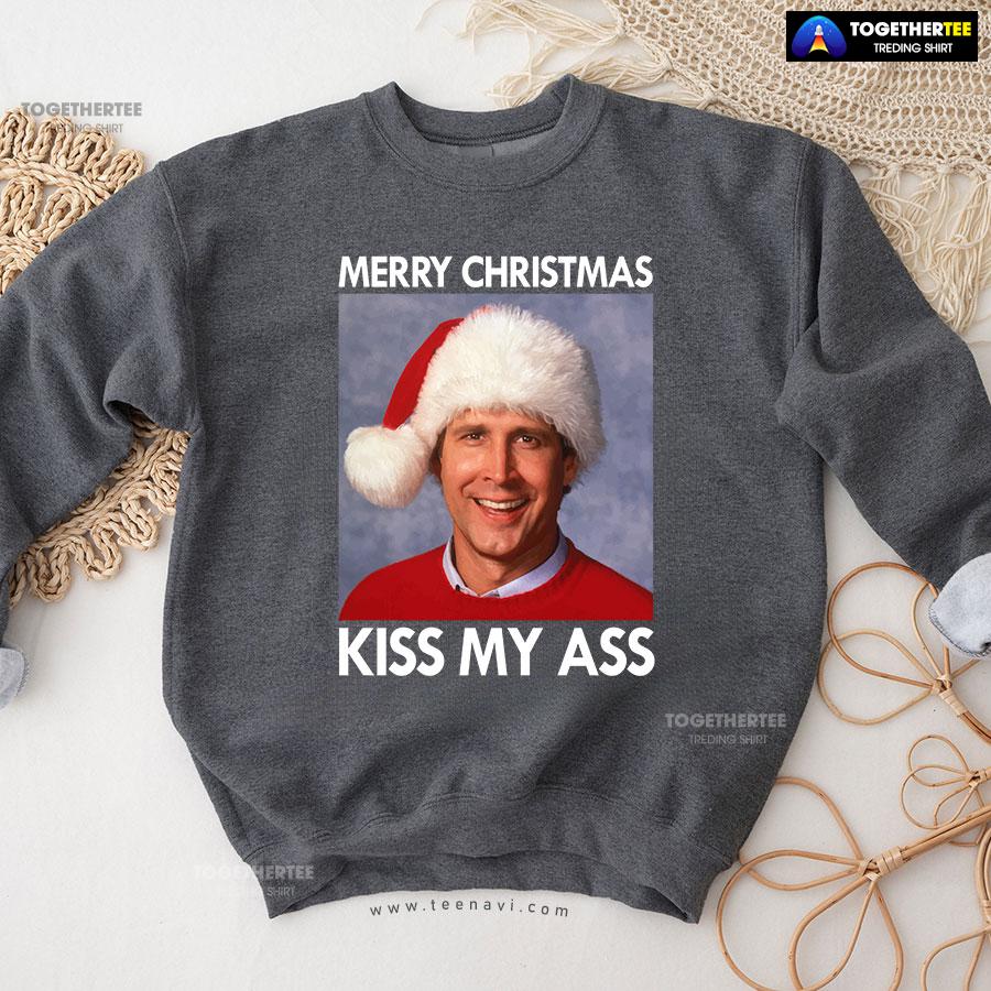 Merry Christmas Kiss My Ass National Lampoon’s Christmas Vacation Clark Griswold Sweatshirt - Image 10
