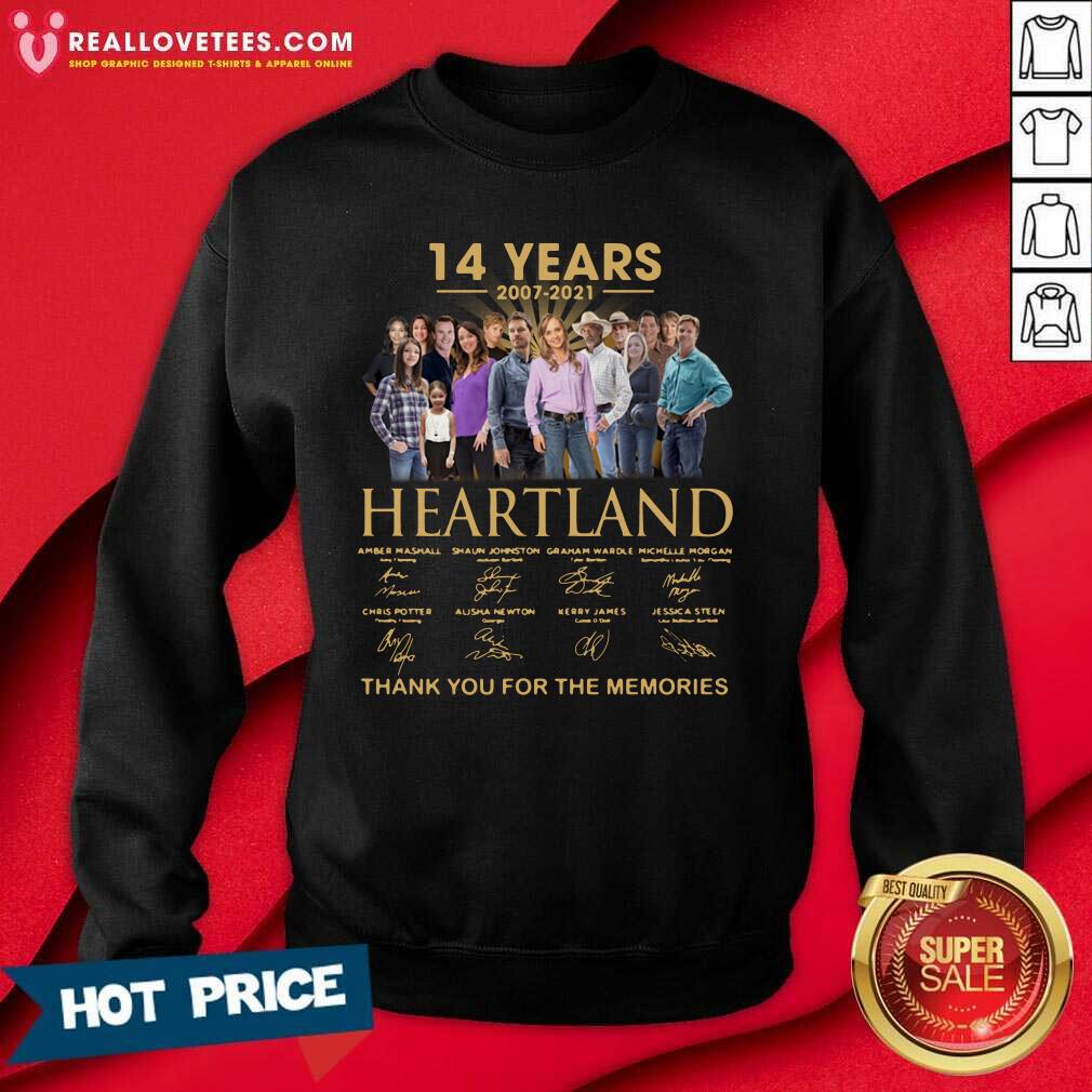 Good 14 Years 2007 2021 Heartland Thank You For The Memories Shirt - Image 3