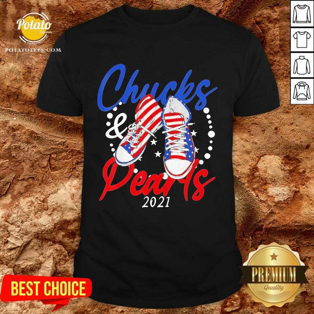 Nice Chucks And Pearls 2021 Flag US Shirt