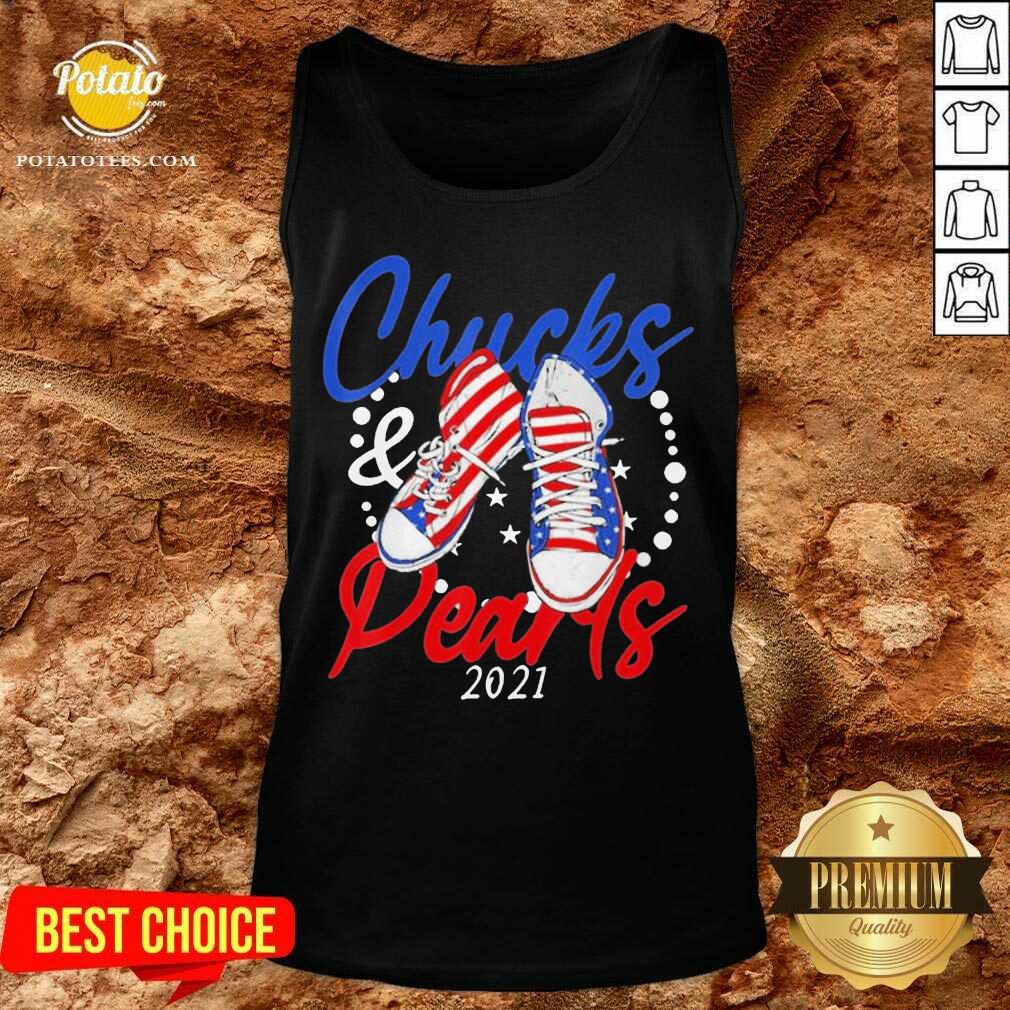 Nice Chucks And Pearls 2021 Flag US Shirt - Image 3