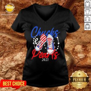 Alternative view of Nice Chucks And Pearls 2021 Flag US Shirt