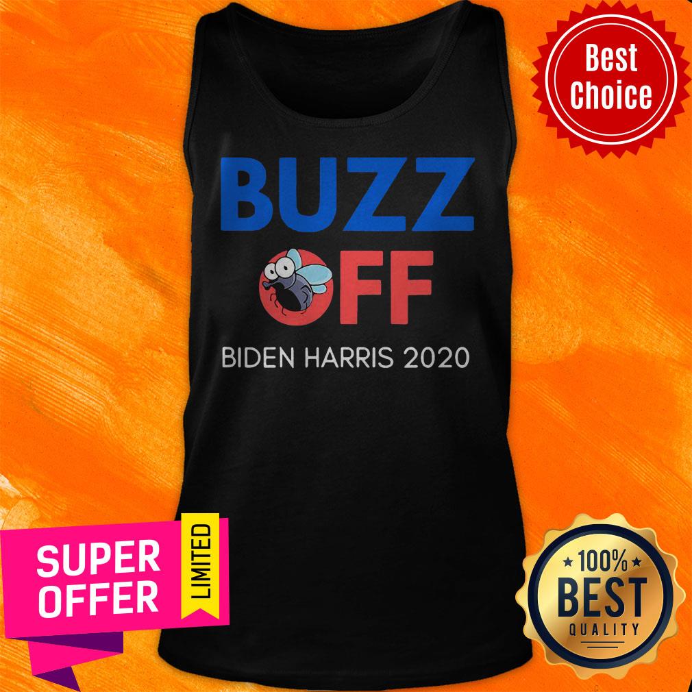 Funny Buzz Off Pence Flies Biden Harris 2020 Shirt - Image 5
