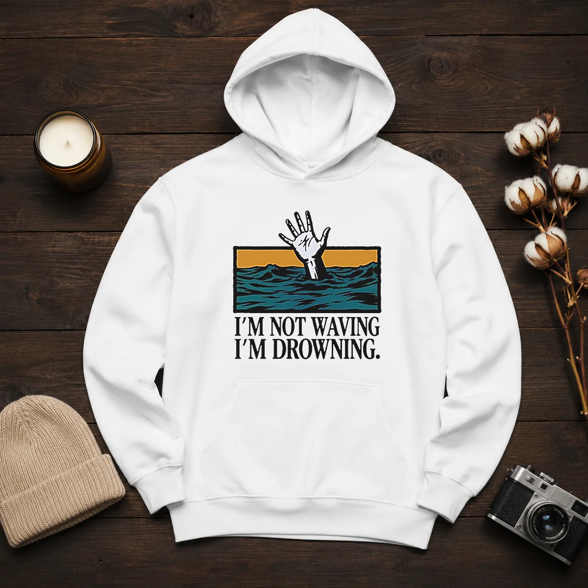 Hot I'M Not Waving I'M Drowning Shirt - Image 6