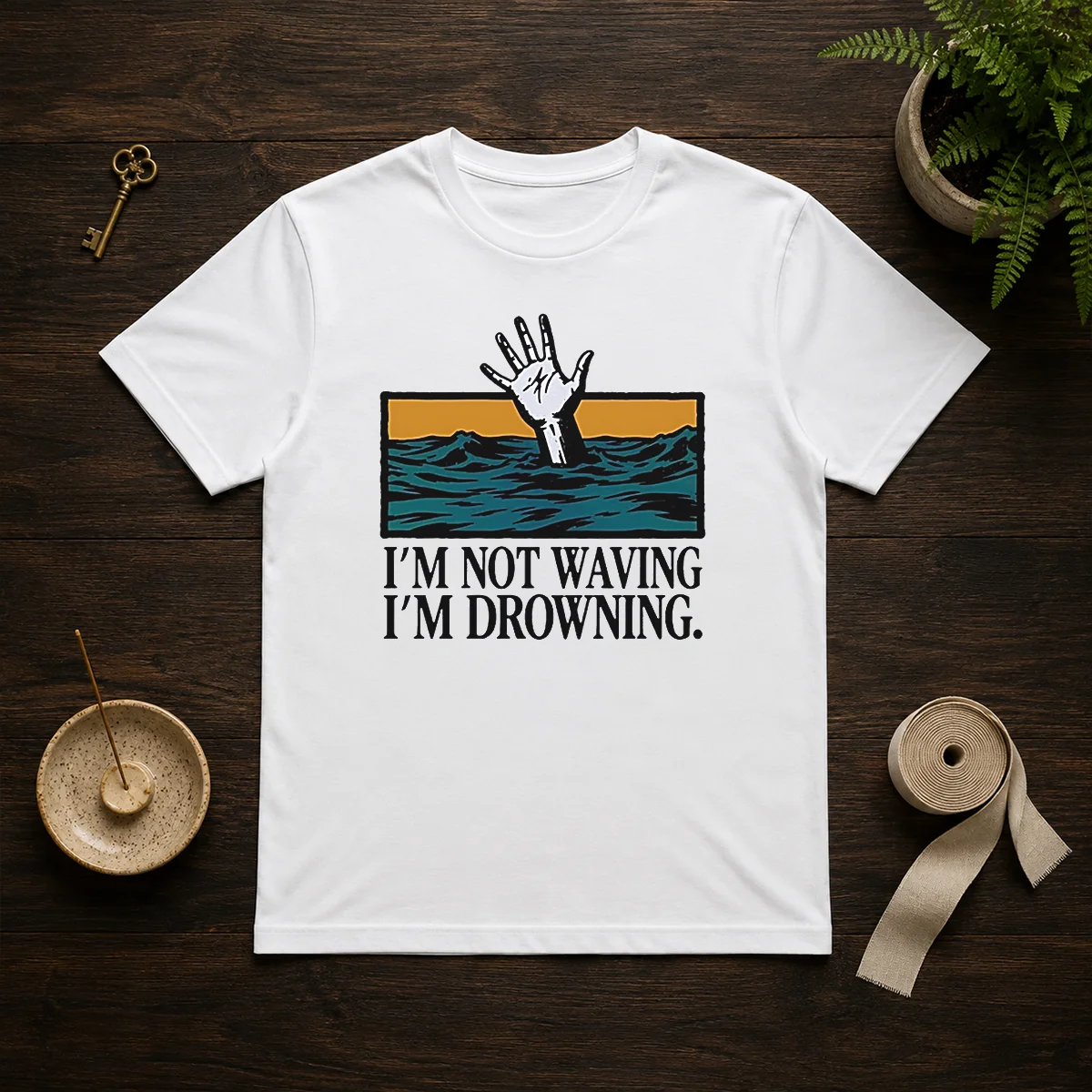 Hot I'M Not Waving I'M Drowning Shirt