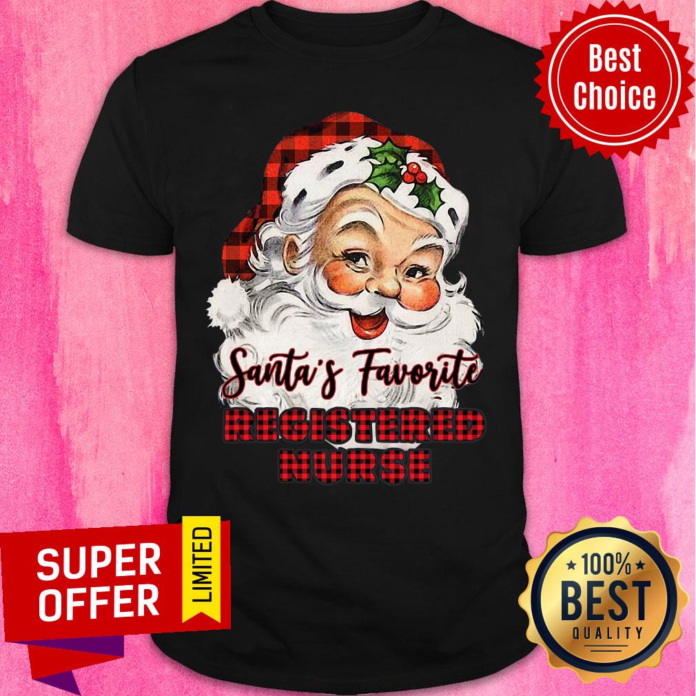 Original Santa's Claus Favorite Registered Nurse Christmas Shirt