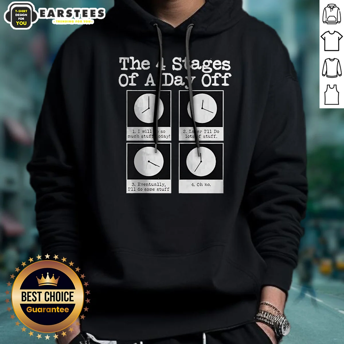 Funny The 4 Stages Of A Day Off Shirt - Image 3
