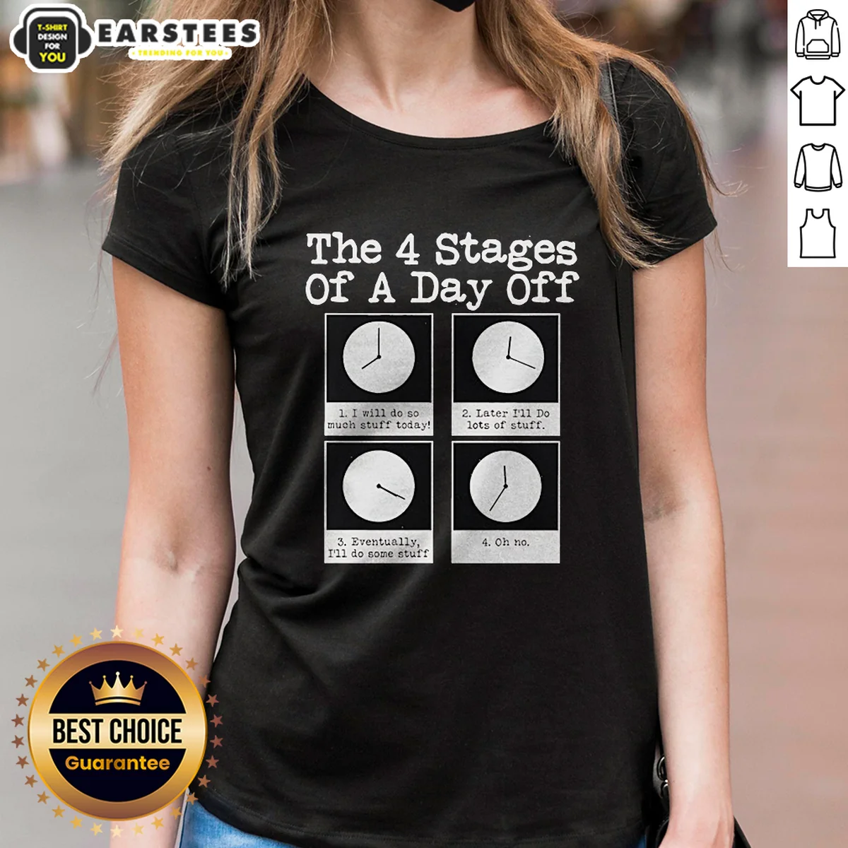 Funny The 4 Stages Of A Day Off Shirt - Image 2