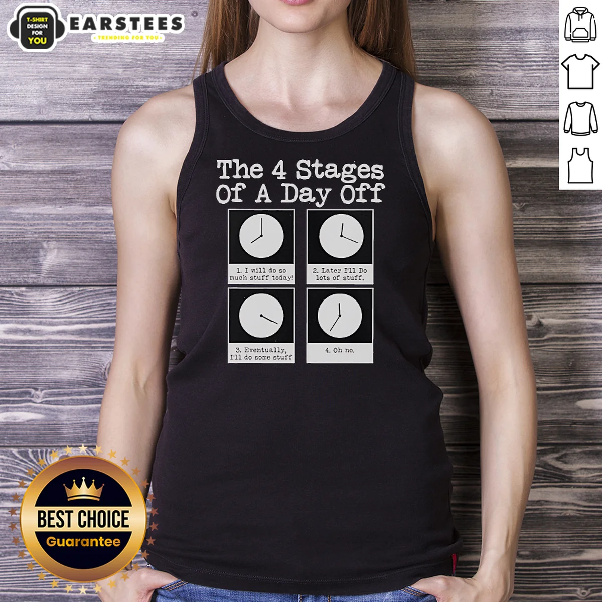 Funny The 4 Stages Of A Day Off Shirt - Image 5