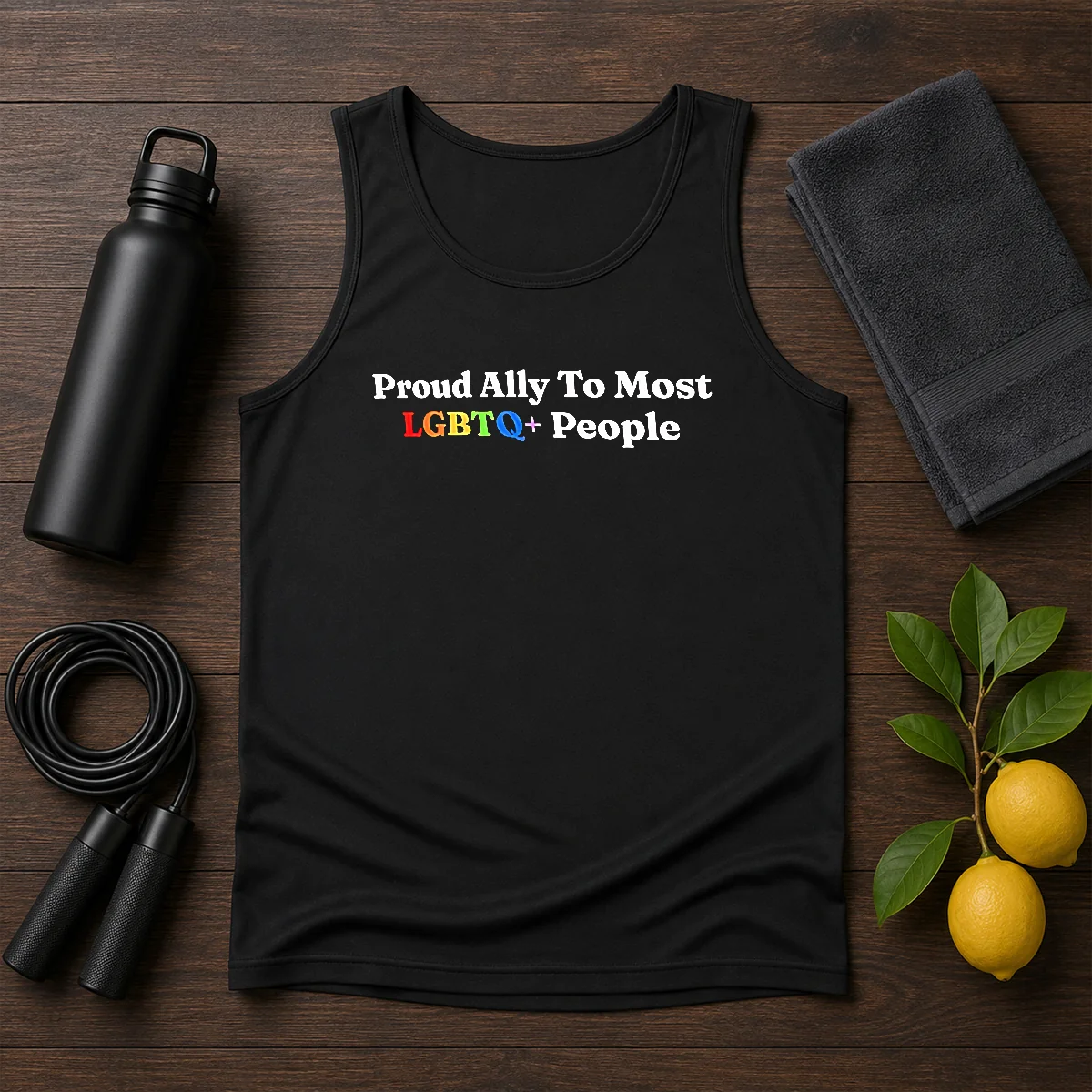Original Proud Ally To Most LGBTQ People Shirt - Image 3