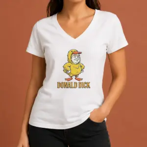 Alternative view of Pretty Donald Dick Parody Shirt