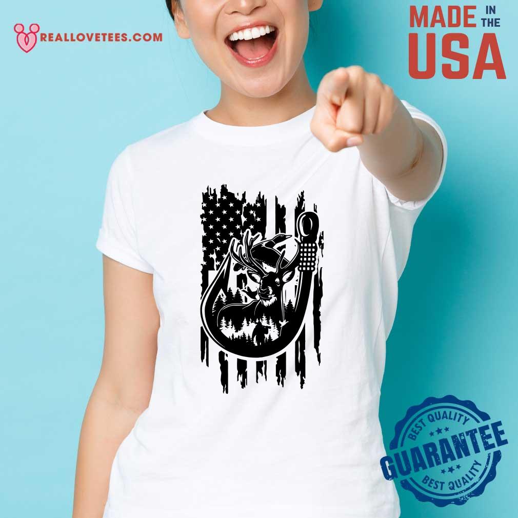 Pretty Fishing American Flag Shirt - Image 3
