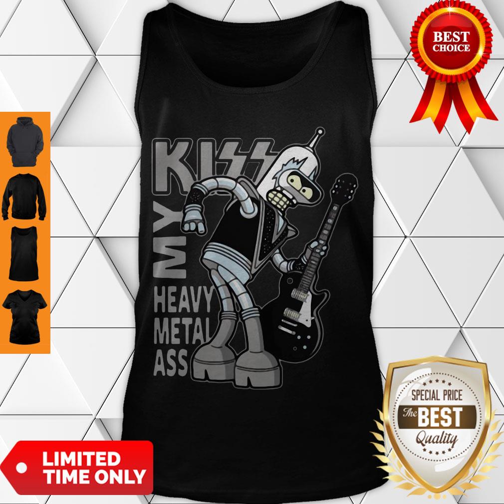 Nice Bender Futurama Kiss My Heavy Metal Ass Shirt - Image 3
