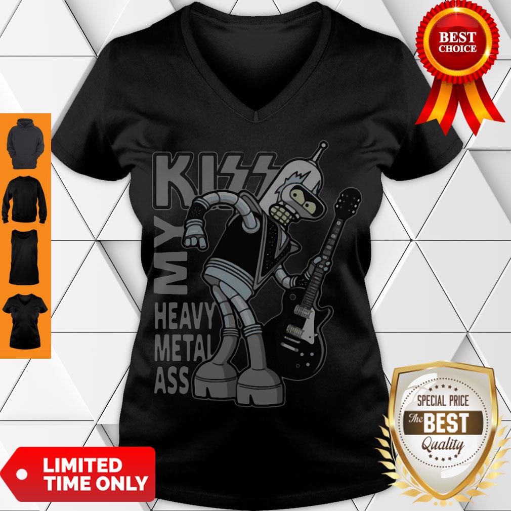 Nice Bender Futurama Kiss My Heavy Metal Ass Shirt - Image 4