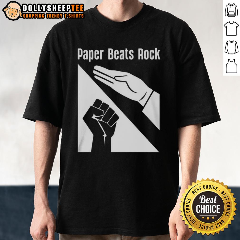 Pretty Paper Beats Rock Logo T-Shirt