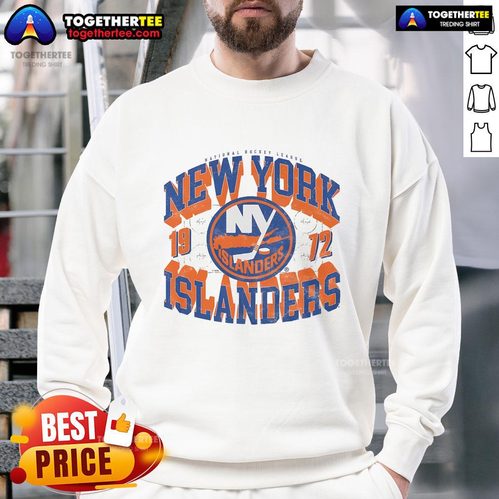 Official New York Islanders Rink Arched Wordmark T-Shirt - Image 5