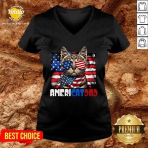 Alternative view of Americat Dad 4th Of July Shirt