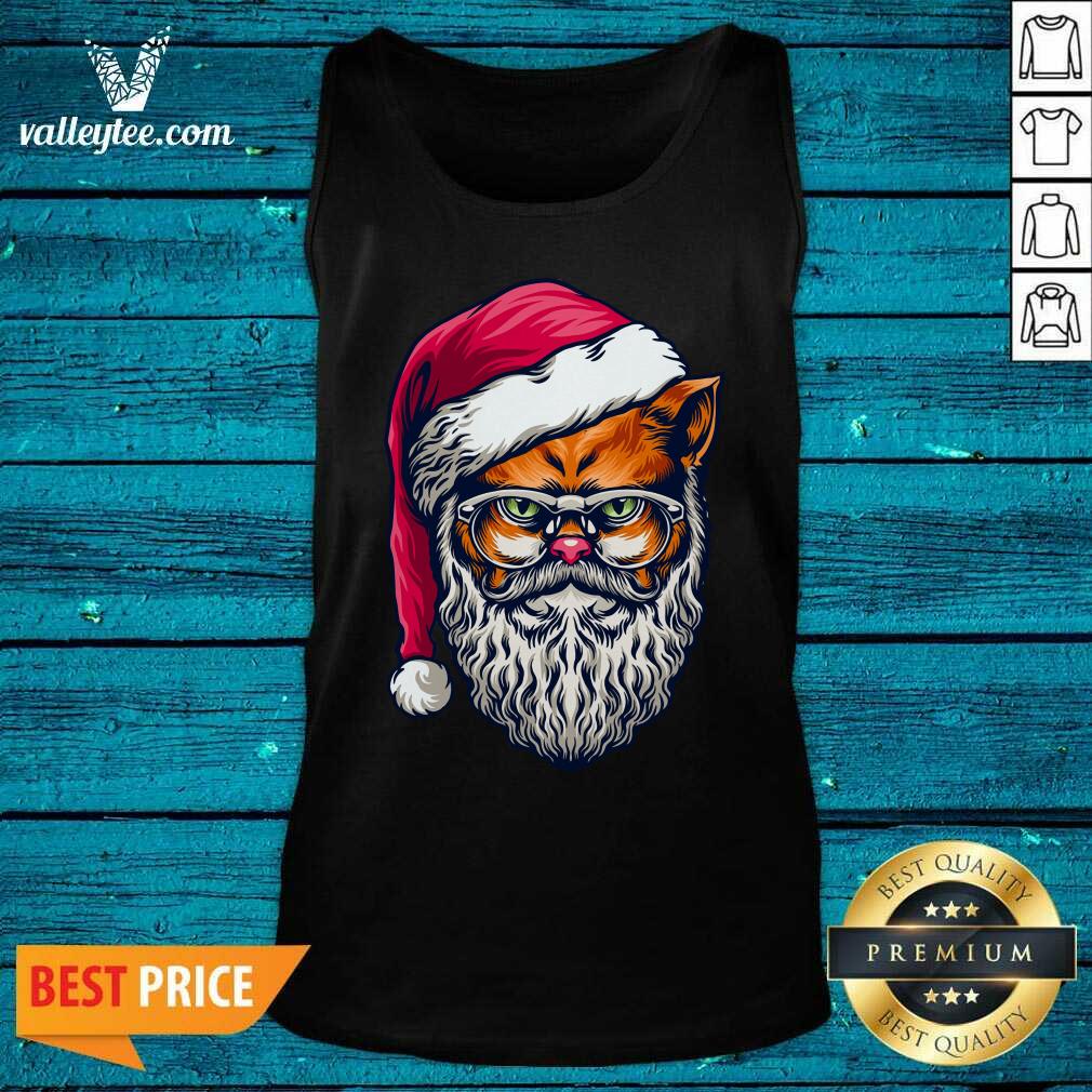 Luxury Awesome Xmas Wildcat Santa Claus Christmas Wearing Glasses Shirt - Image 5