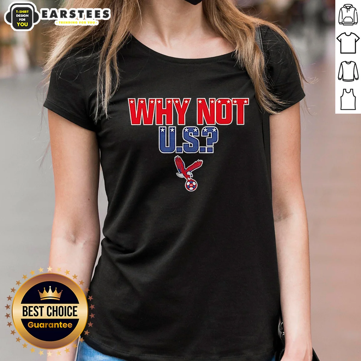 Good United States Men National Soccer Team USMNT Why Not US Soccer Ball Eagle Shirt - Image 2