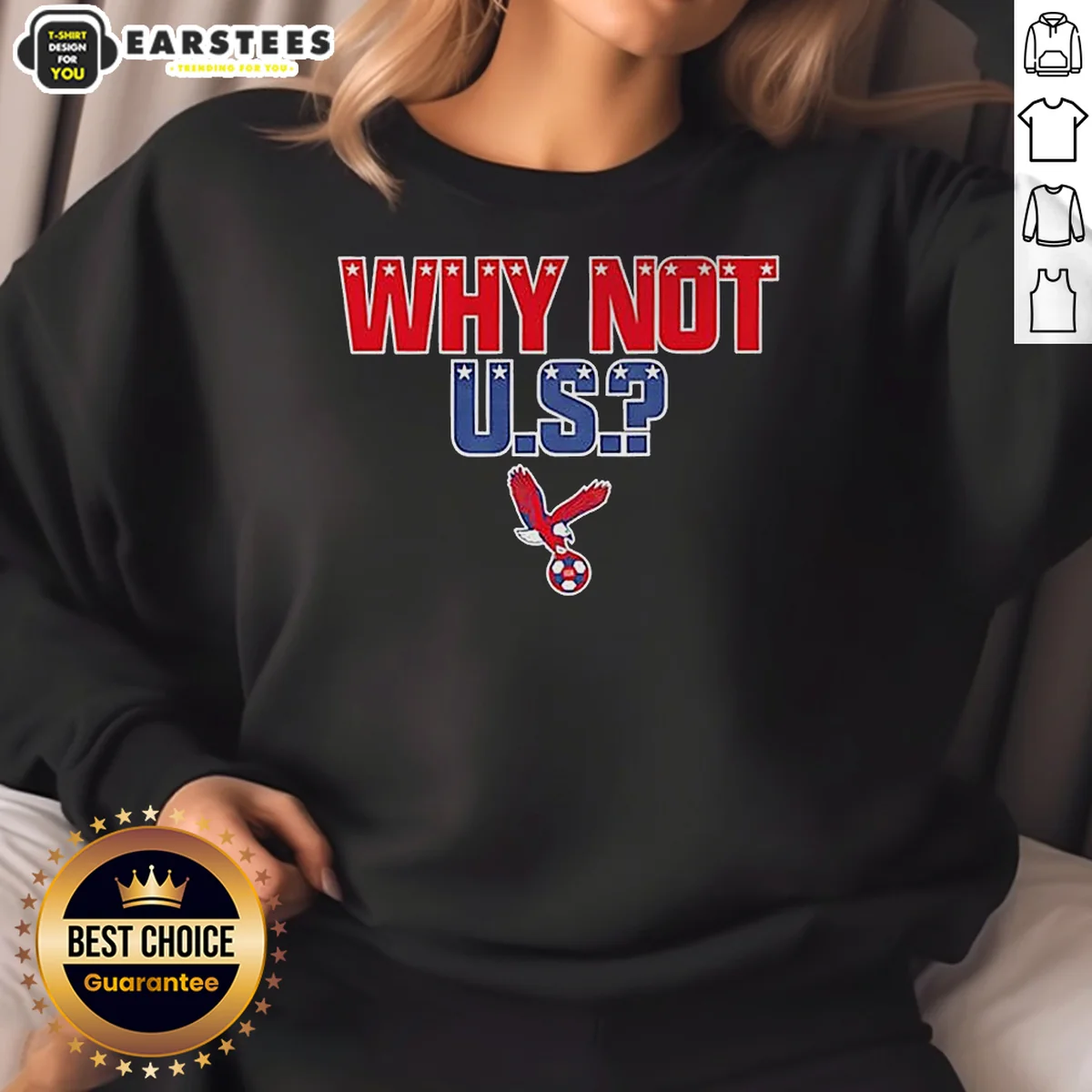 Good United States Men National Soccer Team USMNT Why Not US Soccer Ball Eagle Shirt - Image 4