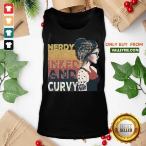Alternative view of Premium Nerdy Dirty Inked And Curvy Book Girl Vintage Shirt