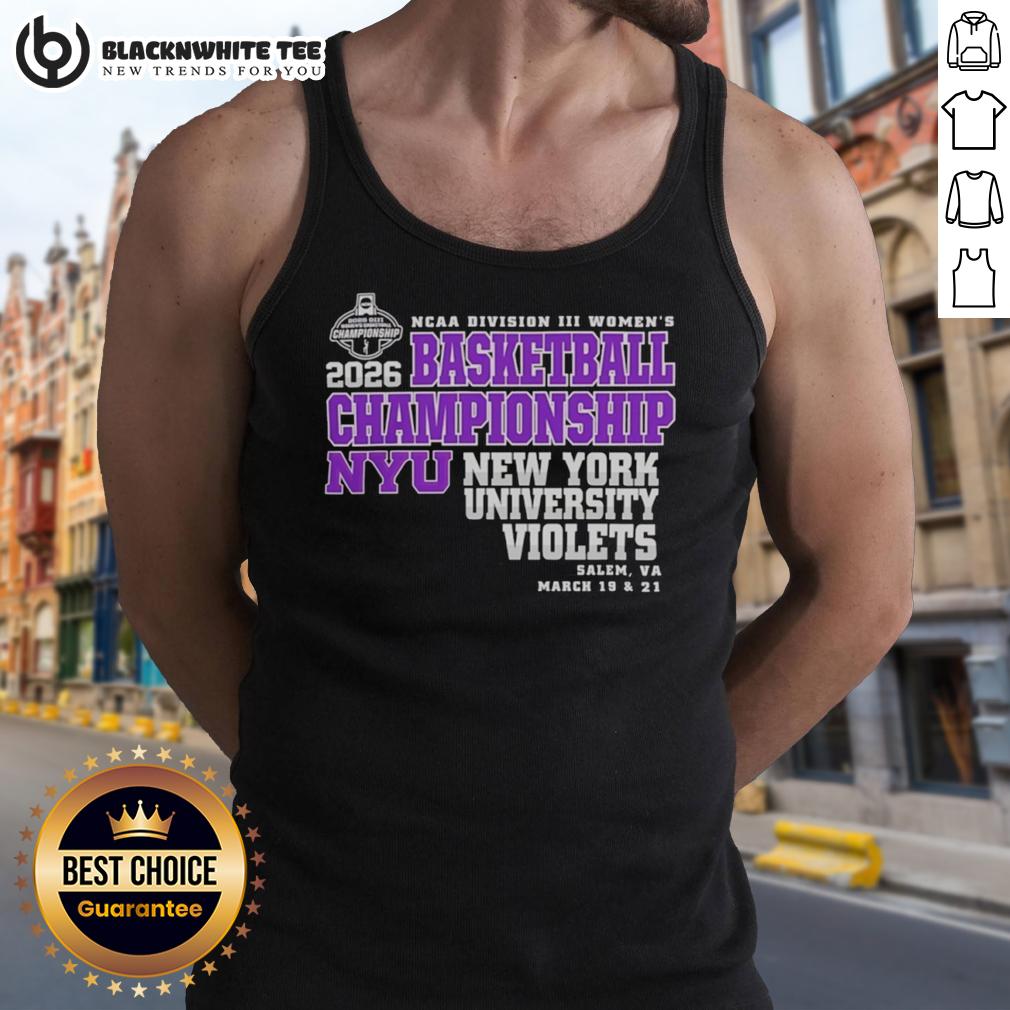 Nice New York University Violets 2026 NCAA Division III Women's Basketball Final Championship T-Shirt - Image 4