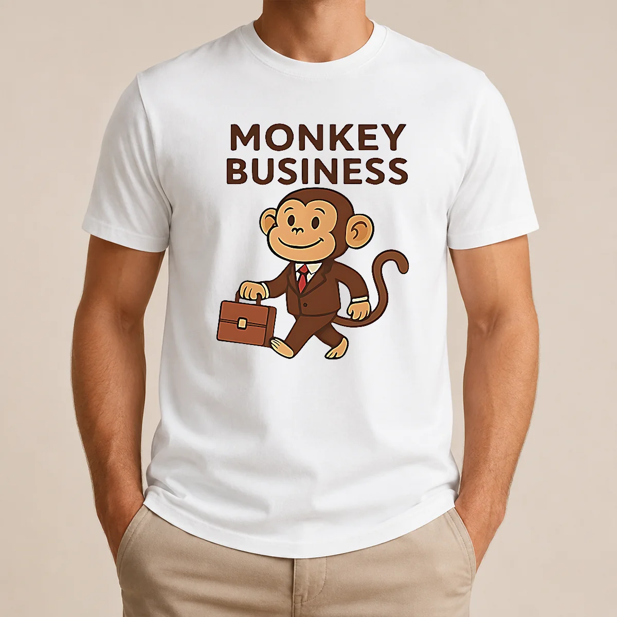 Happy Hot Monkey Business Professional Monkey With Briefcase Shirt