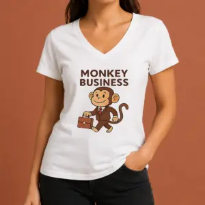 Alternative view of Happy Hot Monkey Business Professional Monkey With Briefcase Shirt