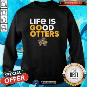 Alternative view of Original Life Is Good Otters T-Shirt