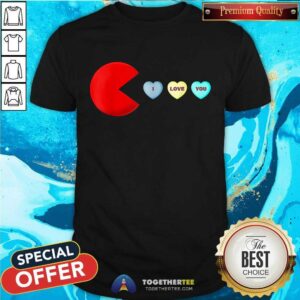 Nice Pacman I Love You Heart Valentine's Day T-shirt
