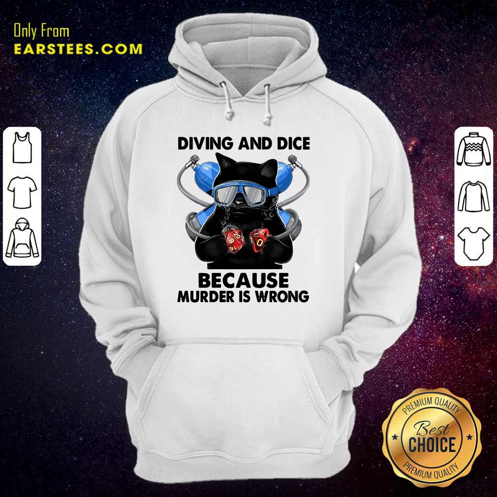 Cat Diving And Dice Because Murder Is Wrong Shirt - Image 4