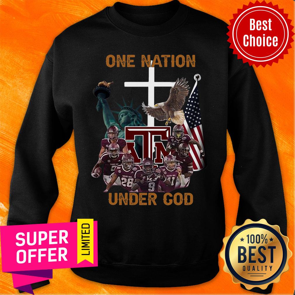 Texas A and M Aggies One Nation Under God Shirt - Image 4