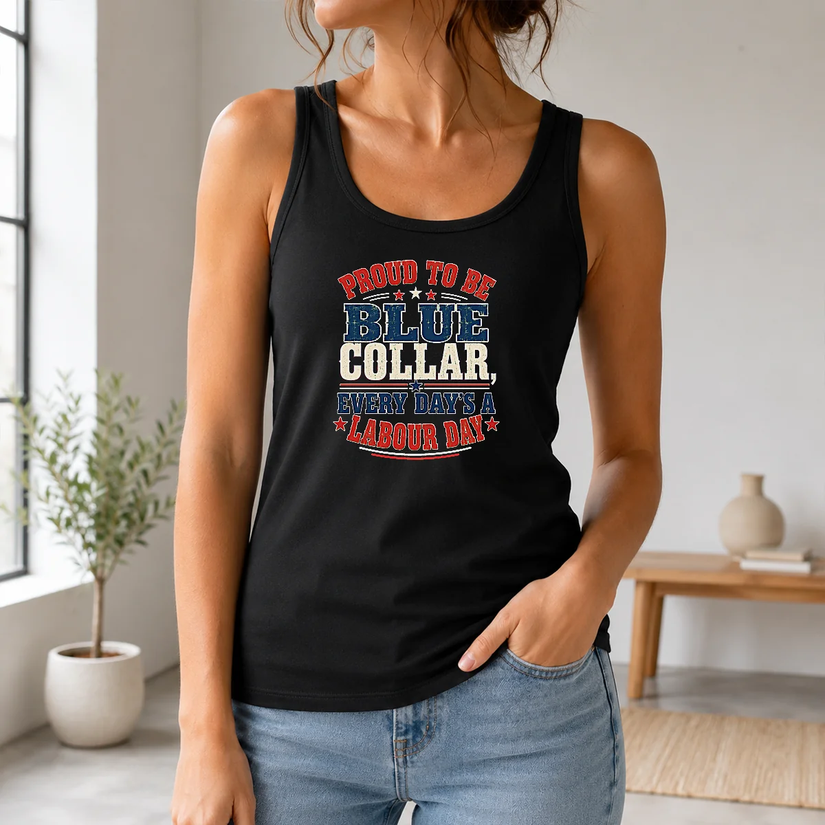 Hot Labour Day Vintage Blue Collar Pride Shirt - Image 3