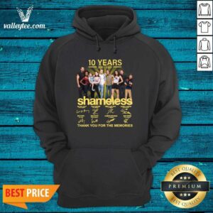 Alternative view of Cool 10 Years 2011 2021 Shameless Thank You For The Memories Signatures Shirt