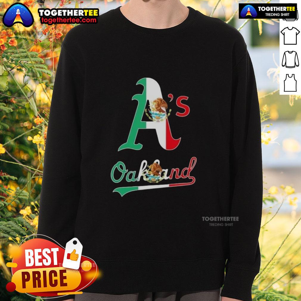 Good Oakland Athletics Baseball X Mexican Flag T-Shirt - Image 5