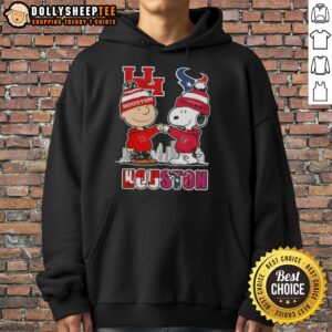 Alternative view of Top Snoopy And Charlie Brown Houston Sports Cougars X Texans Skyline T-Shirt