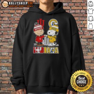 Alternative view of Top Snoopy And Charlie Brown Indiana Sports Hoosiers X Pacers Skyline T-Shirt