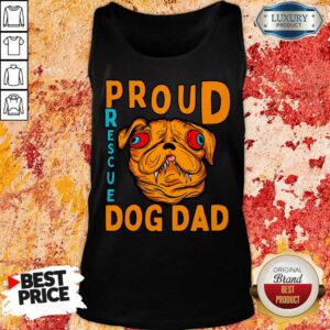 Alternative view of Proud Rescue Pug Dog Dad Shirt