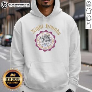 Alternative view of Top Night Hounds Motor City Blues Wolf Emblem 2024 T-Shirt