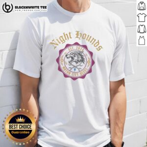 Top Night Hounds Motor City Blues Wolf Emblem 2024 T-Shirt