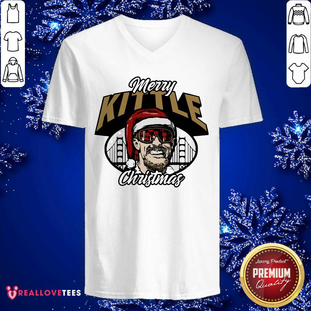 Funny George Kittle Merry Kittle Christmas Shirt - Image 5