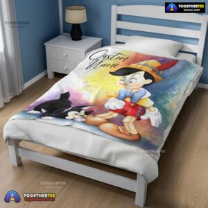 Alternative view of Official Disney Cartoon Pinocchio Blanket Fleece Customized Blanket