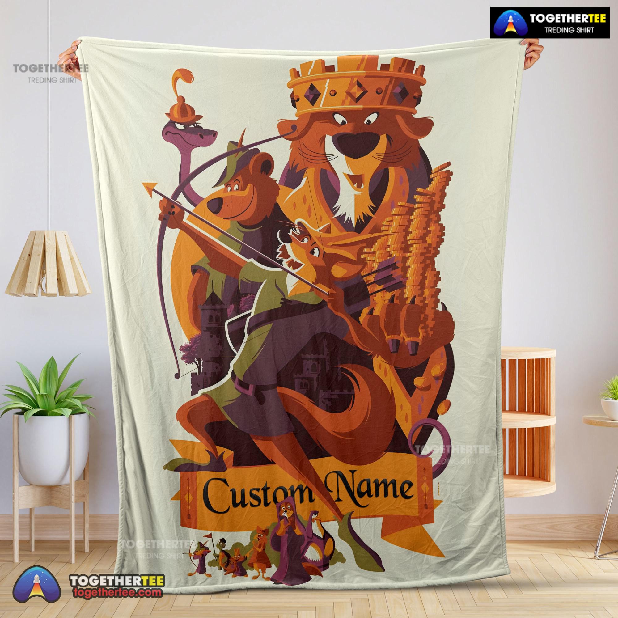 Official Disney Cartoon Robin Hood Blanket Fleece Customized Blanket