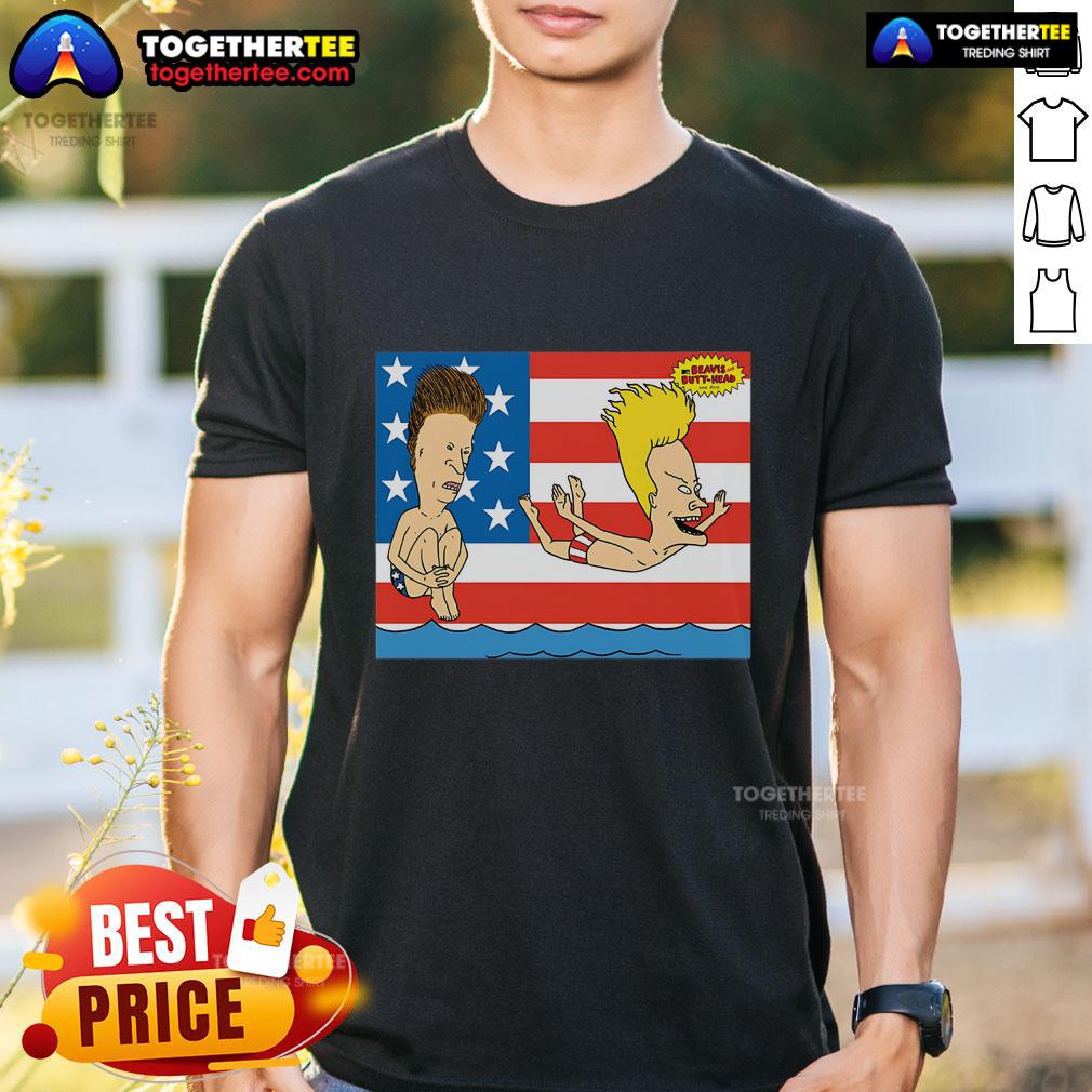 Original Junior's Beavis And Butt-Head American Beach July 4th T-Shirt