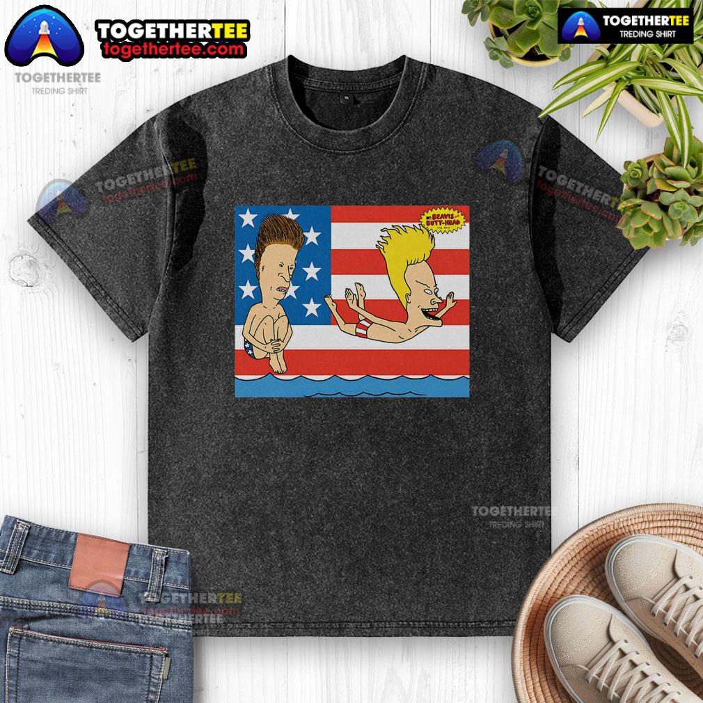 Original Junior's Beavis And Butt-Head American Beach July 4th T-Shirt - Image 6