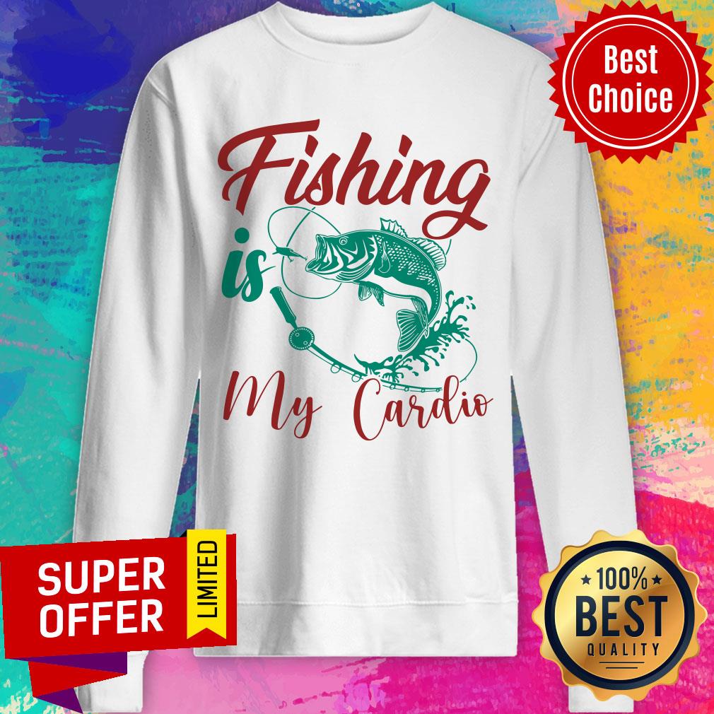 Awesome Fishing Is My Cardio Fish Shirt - Image 4