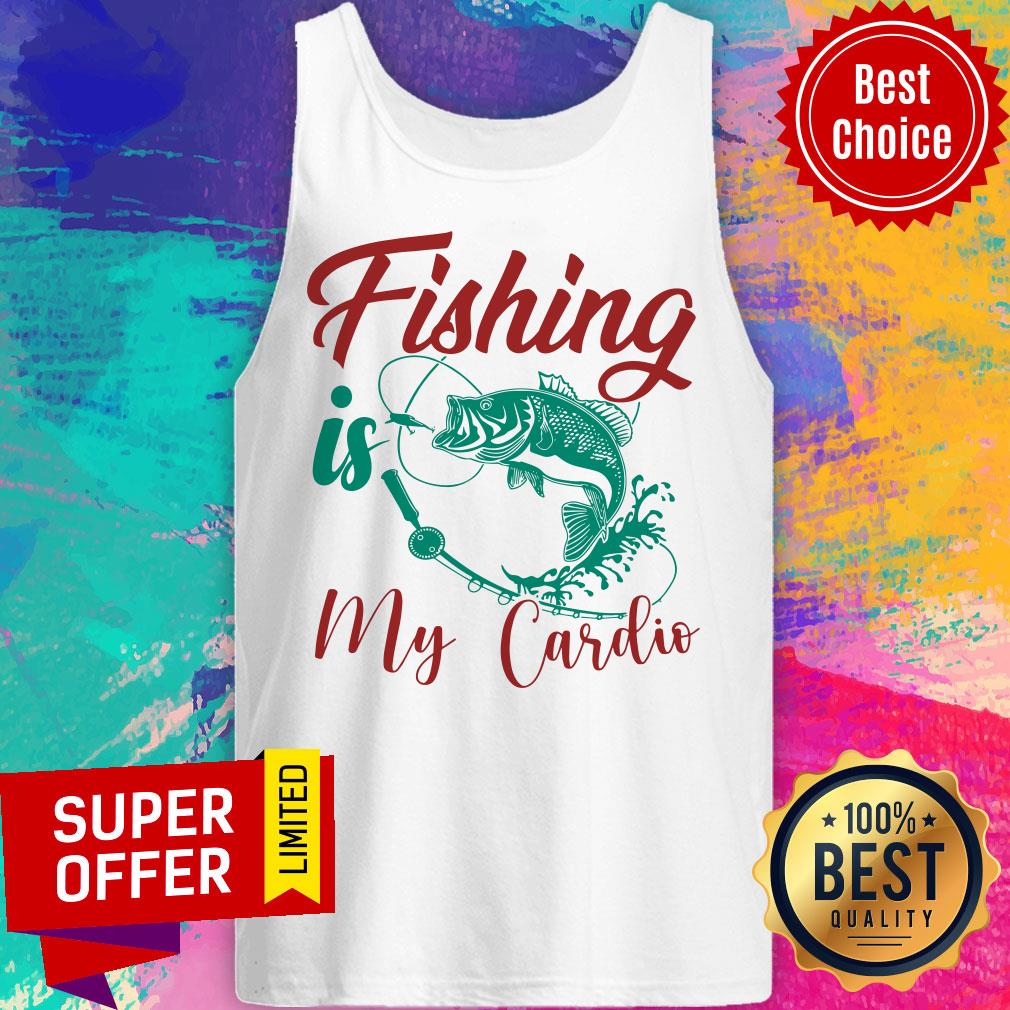 Awesome Fishing Is My Cardio Fish Shirt - Image 3