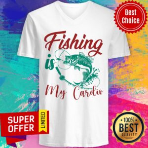 Alternative view of Awesome Fishing Is My Cardio Fish Shirt