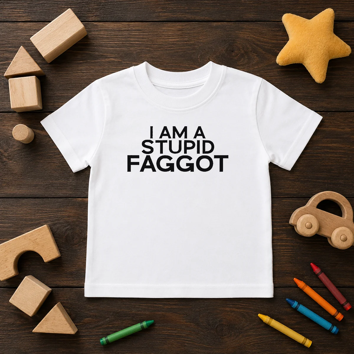 Official I Am A Stupid Faggot Offensive Shirt - Image 9